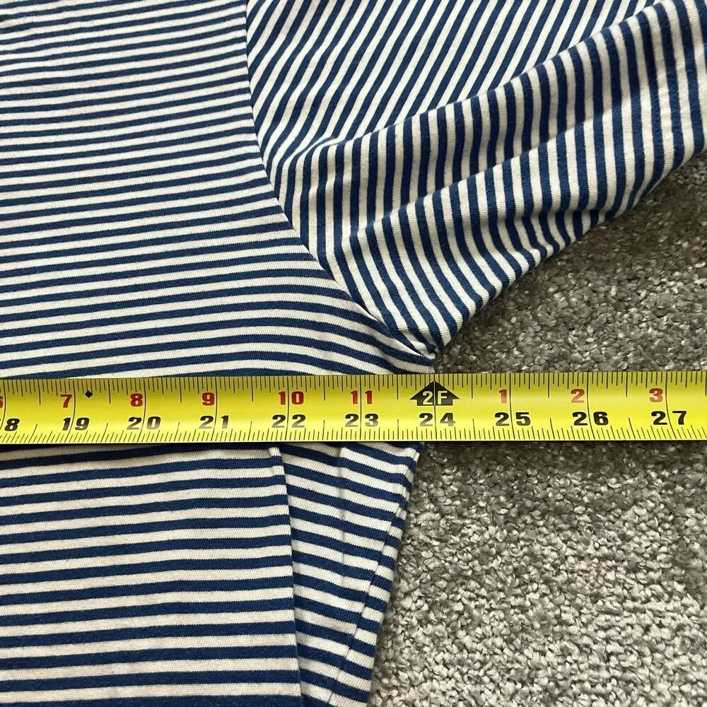 Club Room by Charter Club Polo Shirt Mens XL Blue Striped Pima Cotton Collared